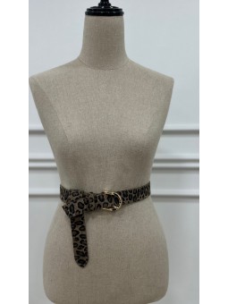 Cinturón piel leopardo