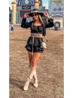 Mono volantes manga larga...