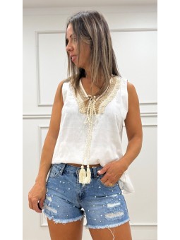 Short brillos denim