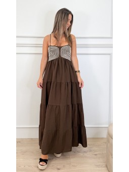 Vestido Siana marrón