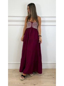 Vestido Siana granate
