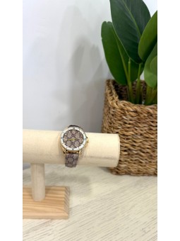 Reloj estampado granate