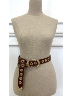 Cinturón agujeros camel