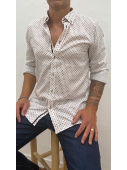 Camisa estampada camel