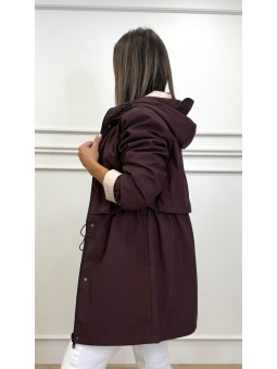 Chaqueta reversible granate