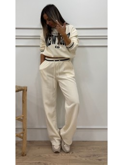 Chándal new york beige