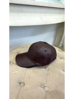 Gorra polipiel marrón