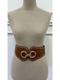 Cinturón goma camel