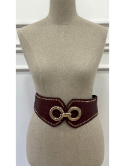 Cinturón goma granate