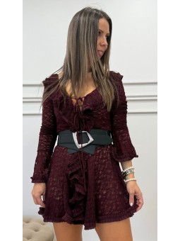 Cinturón hebilla goma negro