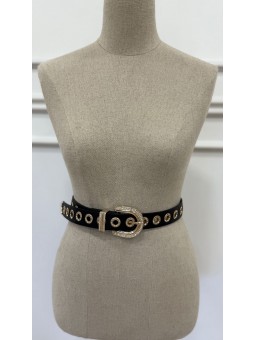 Cinturón aros negro