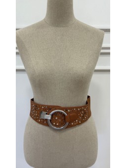 Cinturón goma tachas