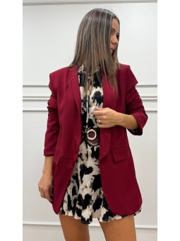 Blazer con forro de cuadros...