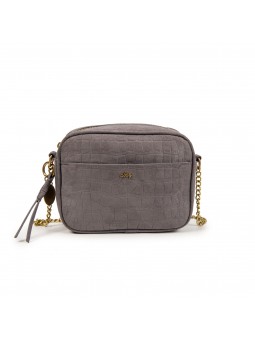 Bolso cocodrilo gris