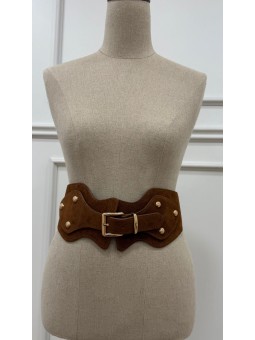 Cinturón goma camel