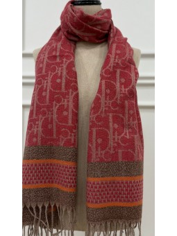 Fular estampado rojo