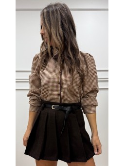 Falda pantalón paño con...