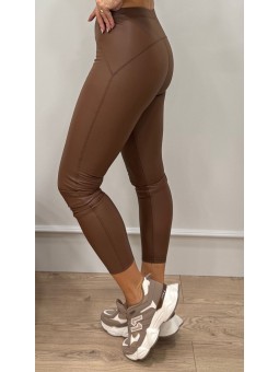 Legging polipiel marrón