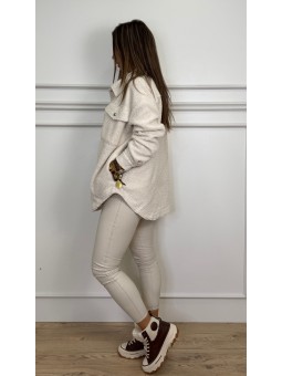 Sobrecamisa borreguillo beige