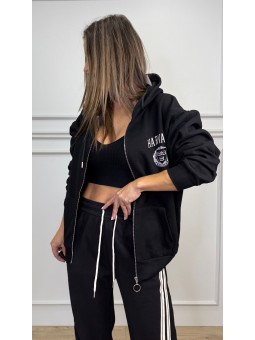 Sudadera cremallera negro