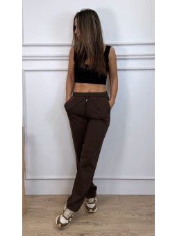 Pantalón chándal básico marrón