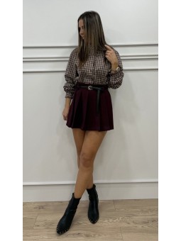 Camisa cuadros volante...