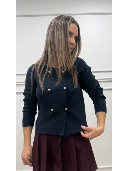 Chaqueta punto botones marino