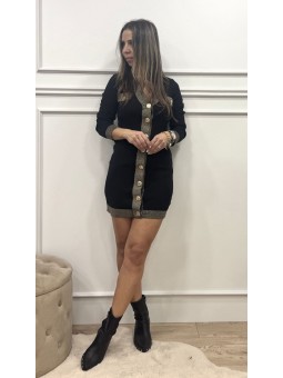 Vestido punto abotonado...