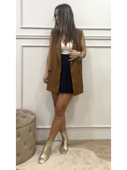 Chaleco fluido camel