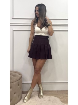 Falda tablas marrón