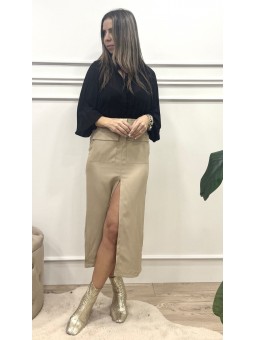 Blusa plisada combinada...