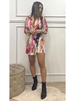 vestido estampado multicolor