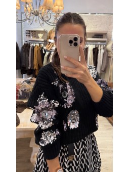 Jersey punto lentejuelas