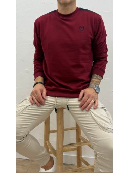 Sudadera sin capucha granate