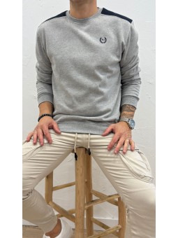 Sudadera sin capucha gris