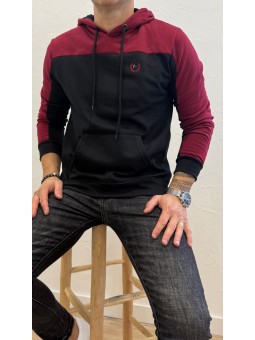 Sudadera basica granate