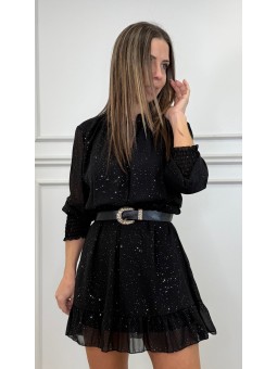 Vestido volante negro