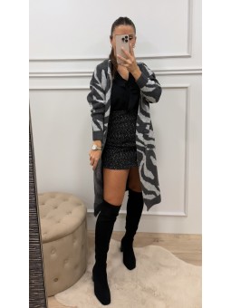 Cárdigan  punto gris