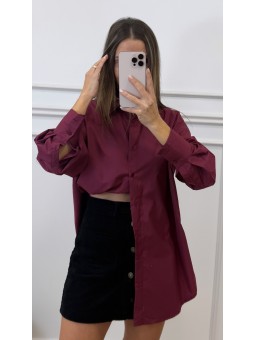 Camisa básica granate