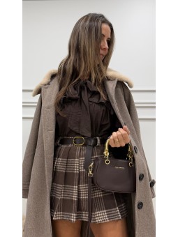 Falda cuadros marrón