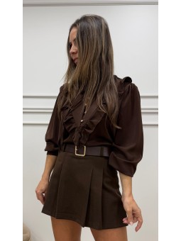 Blusa lazada marrón