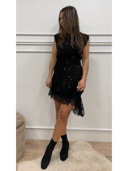 Falda lentejuelas negra