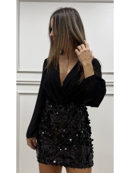 Vestido doble lentejuelas...