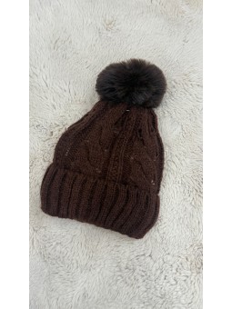 Gorro lana marrón