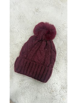 Gorro lana granate