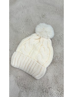 Gorro lana beige