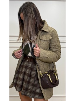 Falda cuadros marrón