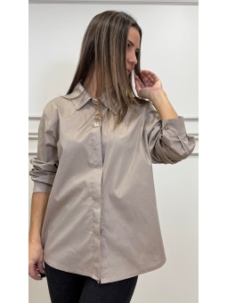 Camisa broches beige