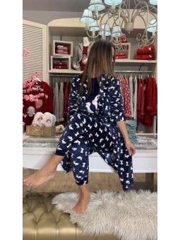 Pijama 3 piezas conejo marino