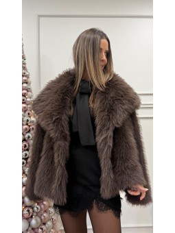 CHAQUETA pelo MARRON